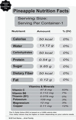 Pineapple Nutrition Facts Label Serving Size 1 Serving Per Container 1 Keywords: pineapple