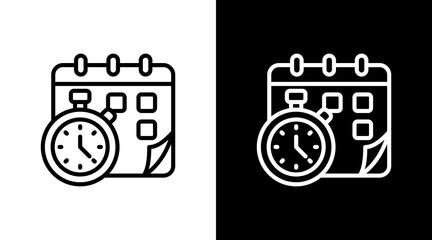 Deadline With Icon Set Design	