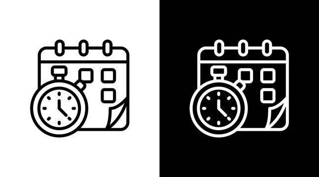 Deadline With Icon Set Design	