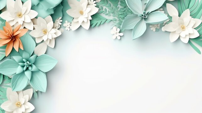 Charming orange coral paper flower high resolution photo