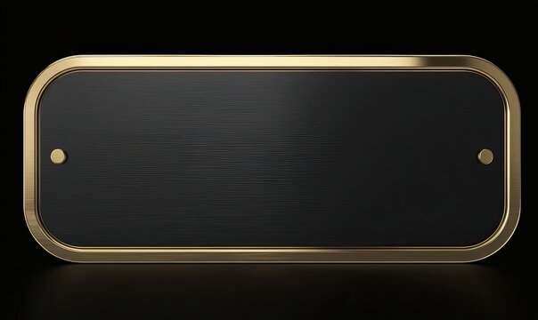 Elegant Black and Gold Nameplate for Professional Branding.