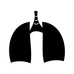 human lungs icon simple vector design useful for healthcare industry silhouette.eps