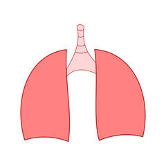 human lungs icon simple vector design useful for healthcare industry.eps
