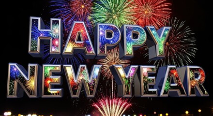 Celebrate Happy New Year with Spectacular Fireworks Display