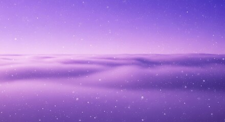 Fototapeta premium Pastel Dreamscape Lavender Clouds Under a Starry Sky
