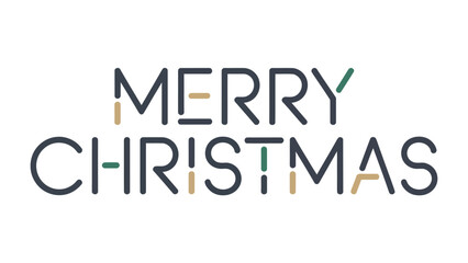 Festive Typography: Minimalist Merry Christmas typography design. Capturing the essence of the season with a clean, modern aesthetic.