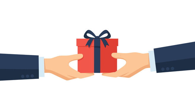 Presenting a delightful gift box with navy ribbon perfect for corporate thank yous, holidays, and expressing appreciation or recognition