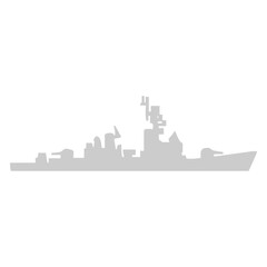 Fototapeta premium Warship Silhouette