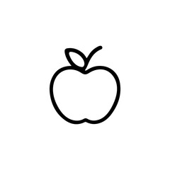Apple with Leaf – Line Icon
A minimal black outline icon of a symmetrical apple with a single leaf—ideal for use in educational, nutrition, or wellness-themed designs.