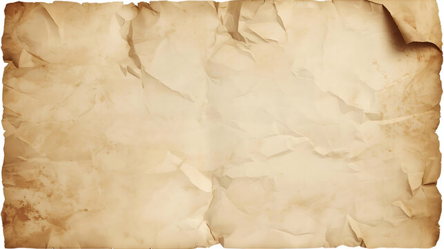 Old paper texture with torn edges and a vintage look wallpaper 4k, Generative AI isolated on transparent background