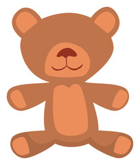 Brown teddy bear illustration symbolizing comfort, childhood memories, and soft toys