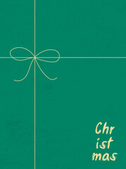 greeting card with bow and ribbon