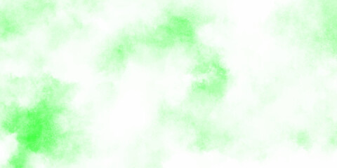 Soft green and mint green white natural cloudy watercolor background with white fog featuring dreamy layered washed empty smooth grunge white clouds on green texture as green watercolor background.