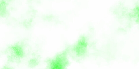 Soft green and mint green white natural cloudy watercolor background with white fog featuring dreamy layered washed empty smooth grunge white clouds on green texture as green watercolor background.