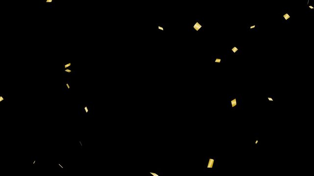 金色の紙吹雪が舞い落ちるループアニメーション