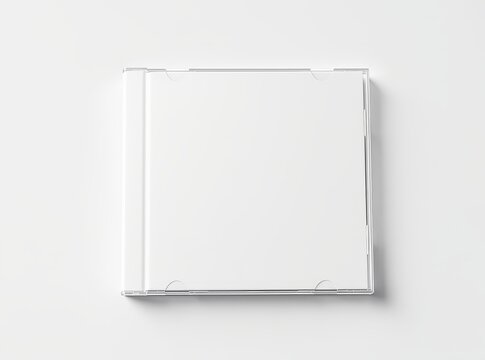 Blank cd case mockup with clean white cover design