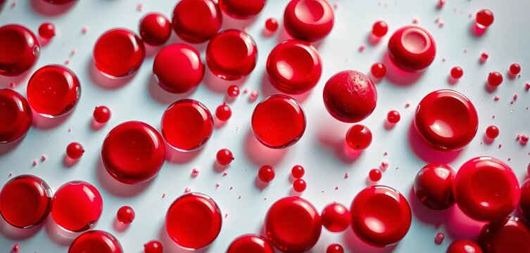 Red blood cells in a vial, ready for transfusion, phlebotomy, healthcare