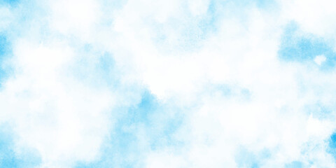 Light blue abstract watercolor texture background with delicate splatters and cloudy washes on white background.