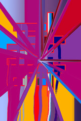 Abstract Digital Warp Speed Lines