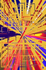 Abstract Digital Warp Speed Lines