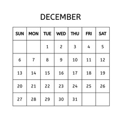 Calendar and planner of 2026 for school and business.