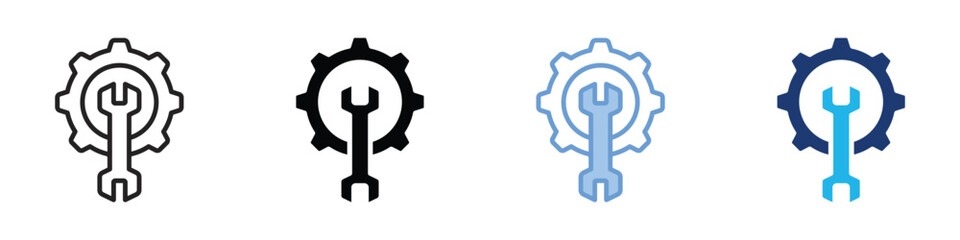 Equipment icon set multiple style collection