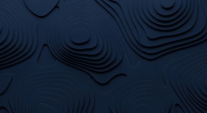 Abstract dark blue topographic pattern for background or design elements