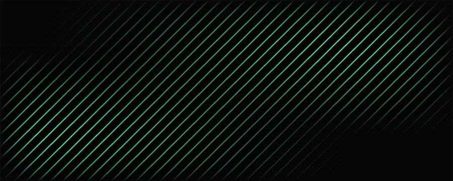 3D black green techno abstract background overlap layer on dark space with glowing lines decoration. Modern graphic design element hexagon style concept for web, poster, flyer, card, or brochure cover