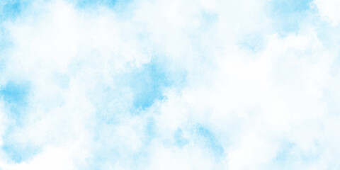 soft and cloudy white clouds on natural sky, Abstract light blue watercolor background with soft pastel clouds and white center delicate and ethereal composition evokes a sense of calm.	