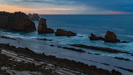 The Urros de Liencres are small islands located off the coast of Liencres.