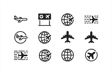 International travel vector symbols