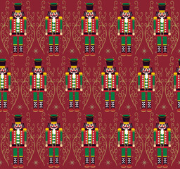 New Christmas Nutcracker design Seamless Wallpaper elegant style 2026