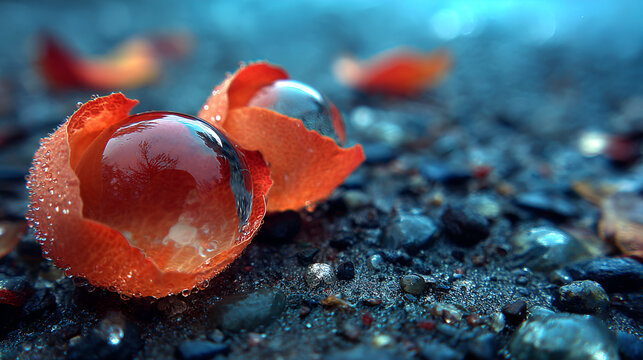 Macro-style commercial photos of water droplets and dewdrops in natural scenes
 - Powered by Adobe