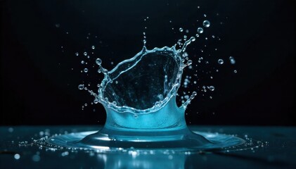A single, vibrant splash of colored liquid frozen mid air against a stark white background. A single, extremely high speed capture of a vibrant, jewel toned liquid splash, frozen perfectly in mid air.