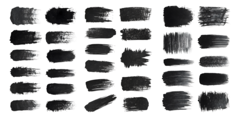 Charcoal texture mark set