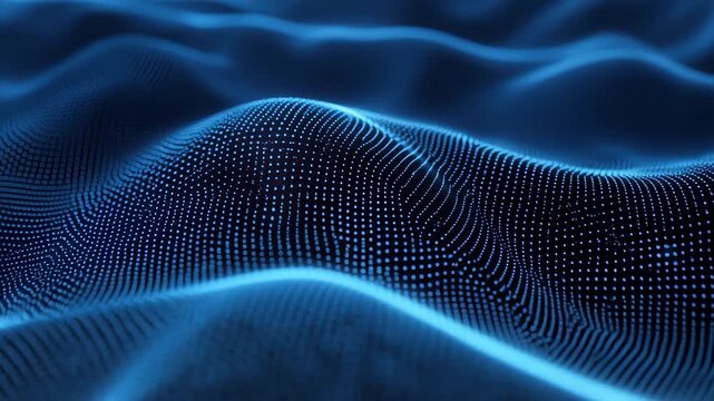 Exploring the depths of a digital abstract matrix with particles and grids in cyber space, Digital abstract matrix particles grid in cyber space digital background environment