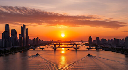 Beautiful Sunset Landscape – Colorful Sky and Scenic Evening View