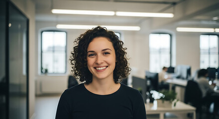 portrait of a young woman in the airport
