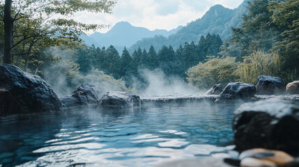 Secluded Natural Hot Spring Pool Hidden in a Dense Forest