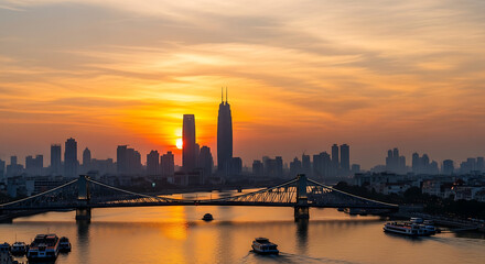 Beautiful Sunset Landscape – Colorful Sky and Scenic Evening View