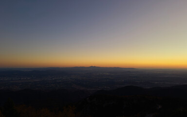 sunset mountain silhouette