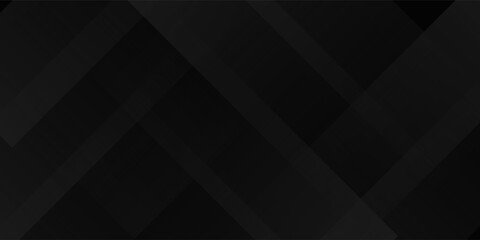 Obraz premium Black abstract background design. Modern wavy line pattern (guilloche curves) in monochrome colors. Premium stripe texture for banner, business backdrop. Dark horizontal