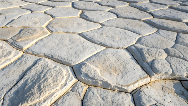Overhead macro view of weathered porous ivory limestone rock formations with deep cracks full hd 4k stock image download