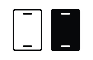 Minimalistic Design of Smartphone Outline in Black and White Colors