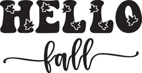 hello fall SVG