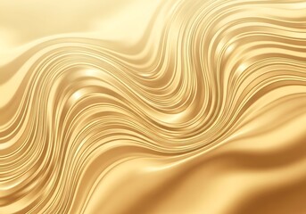 Luxurious gold wave pattern abstract background, fluid metallic texture creates elegant flow