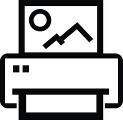 Printer icon with landscape image