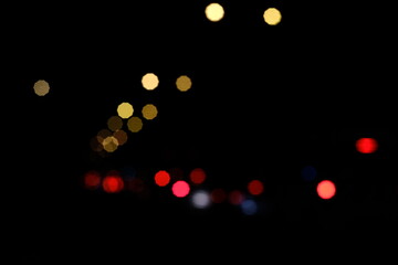 Night Traffic Lights Bokeh