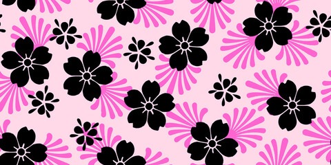 seamless background with flower design