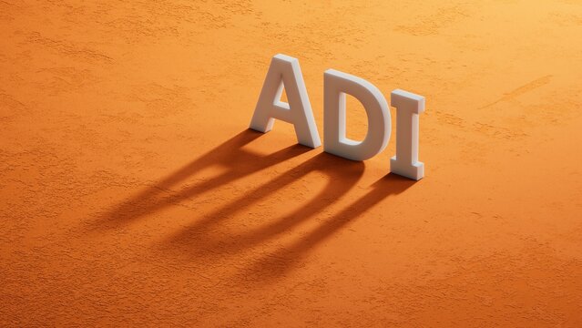 Lettering adi on shadow of 3d charcaters.close up of shadow of 3d charcaters,Business Concept.3D rendering.